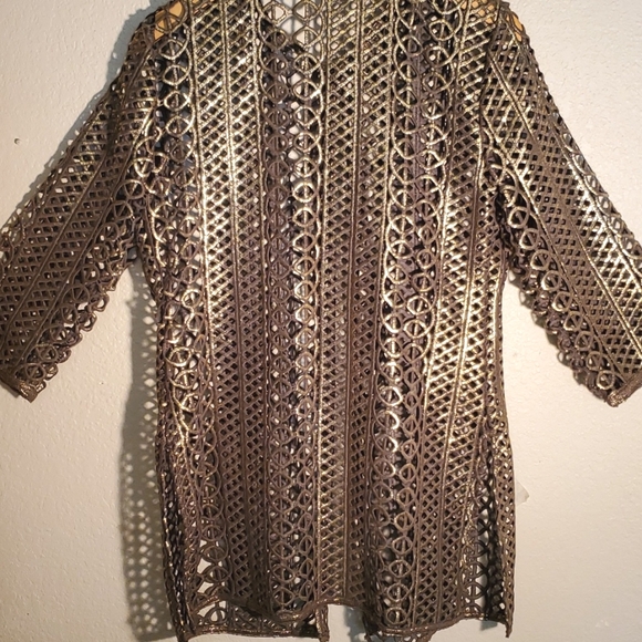 🌿OLIVE GREEN & GOLD FOILED JACKET - SIZE 1 (8)🌿 - Picture 6 of 12